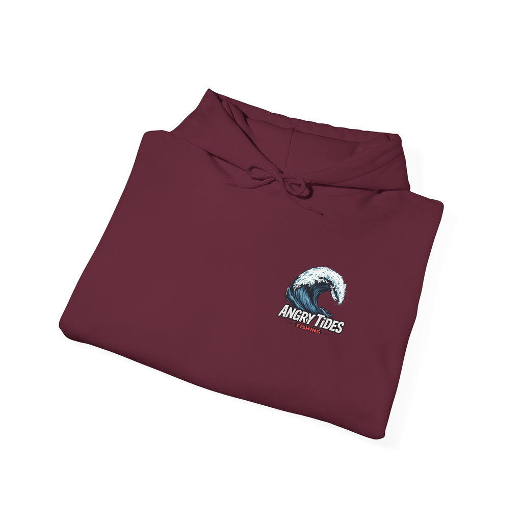 Angry Tides Wave Hoodie — Coastal Surf Graphic Sweatshirt