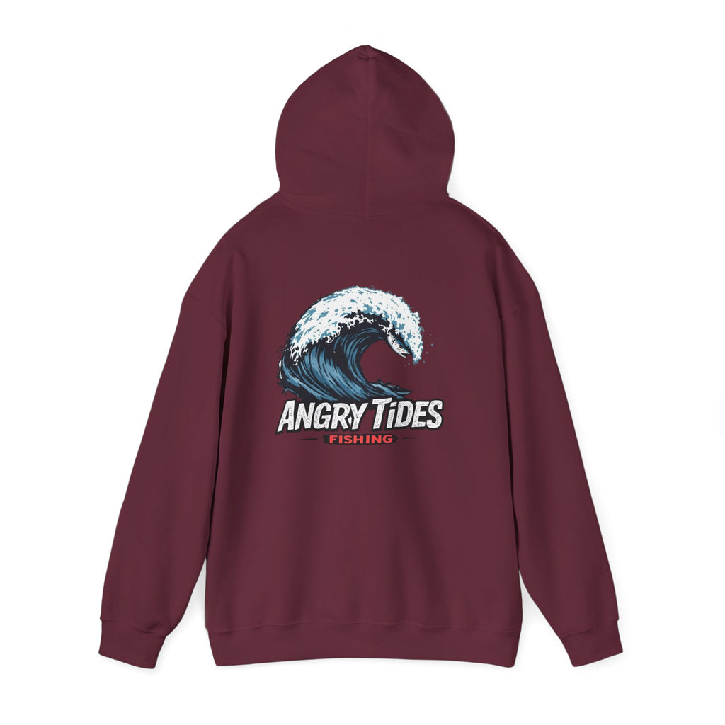 Angry Tides Wave Hoodie — Coastal Surf Graphic Sweatshirt