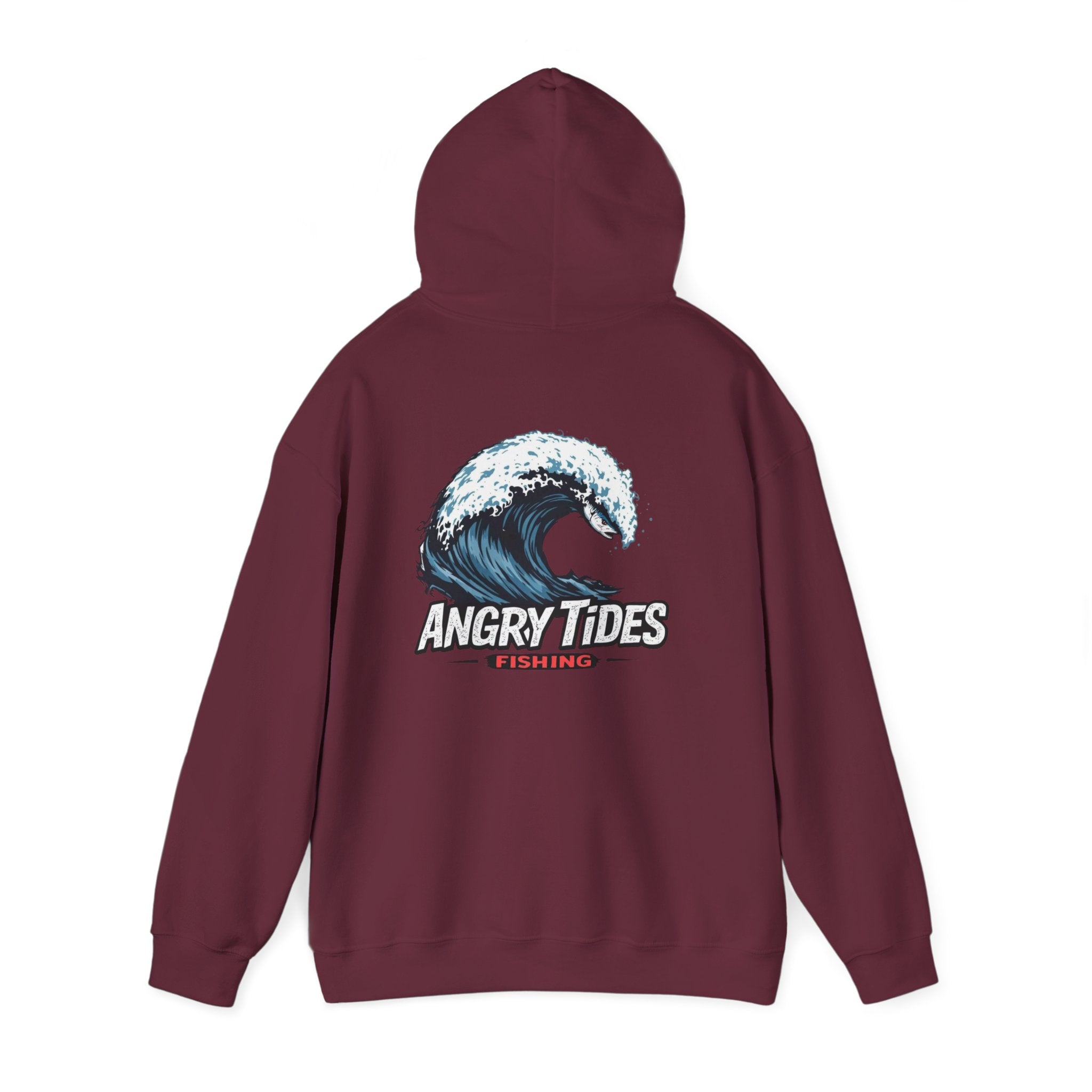 Angry Tides Wave Hoodie — Coastal Surf Graphic Sweatshirt