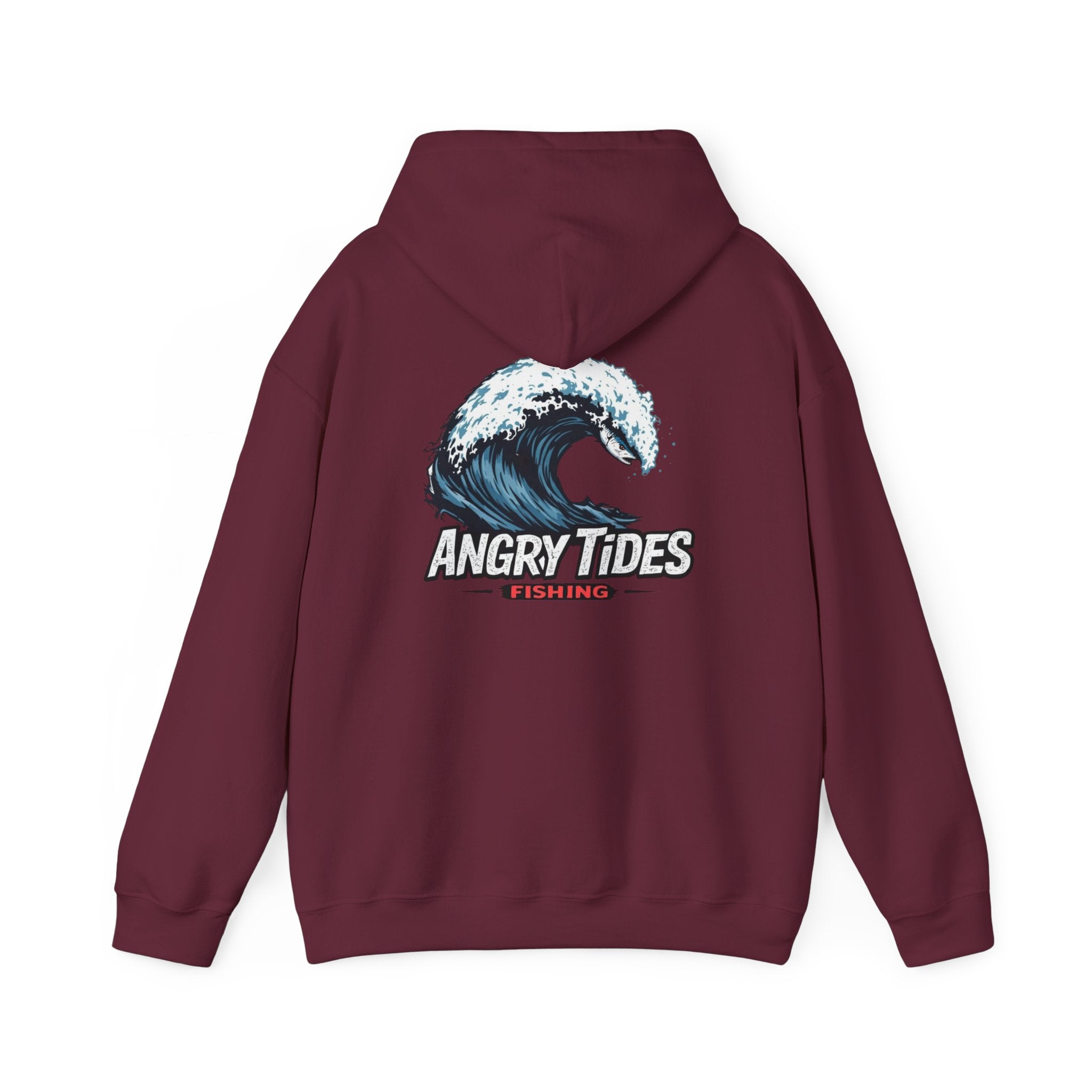 Angry Tides Wave Hoodie — Coastal Surf Graphic Sweatshirt