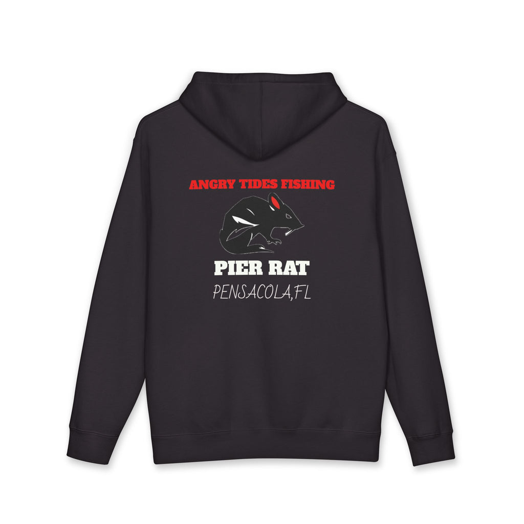 Hoodie — Angry Tides Fishing “Pier Rat” Pensacola Graphic Hooded Sweatshirt